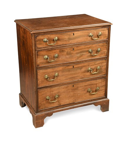 Lot 318 - A George III and later mahogany chest of drawers