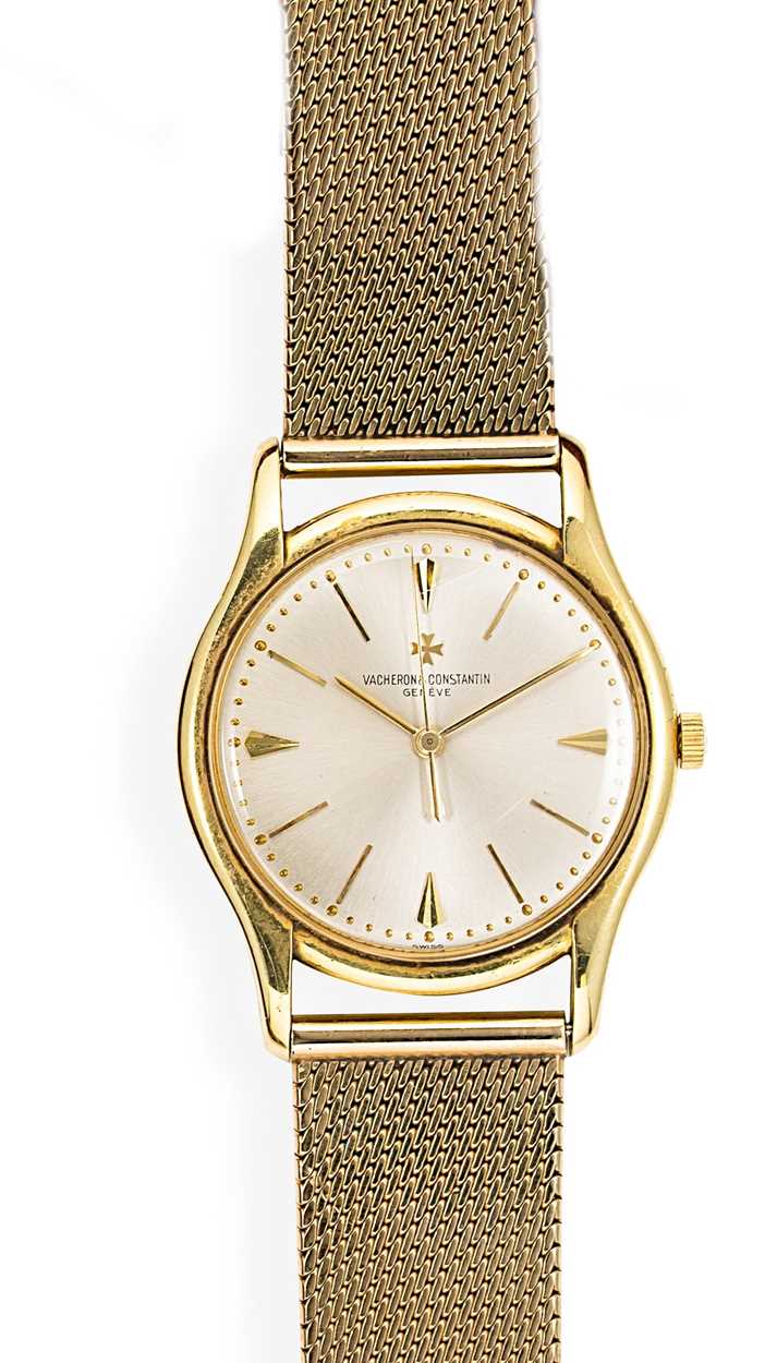 Lot 327 - Vacheron et Constantin - An 18ct gold wristwatch on a later 9ct gold bracelet