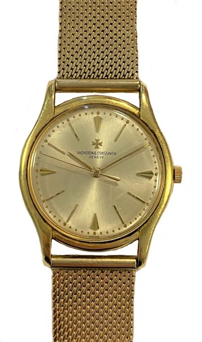 Lot 327 - Vacheron et Constantin - An 18ct gold wristwatch on a later 9ct gold bracelet
