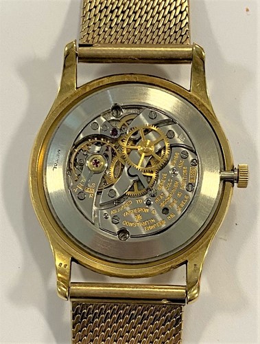 Lot 327 - Vacheron et Constantin - An 18ct gold wristwatch on a later 9ct gold bracelet