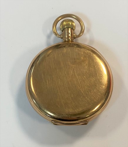 Lot 276 - Omega - A 9ct gold half hunter pocket watch