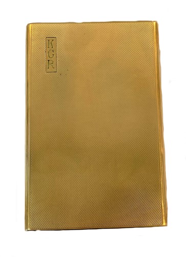 Lot 419 - A George V 9ct gold pocket cigarette case, mark of Asprey & Co Ltd.