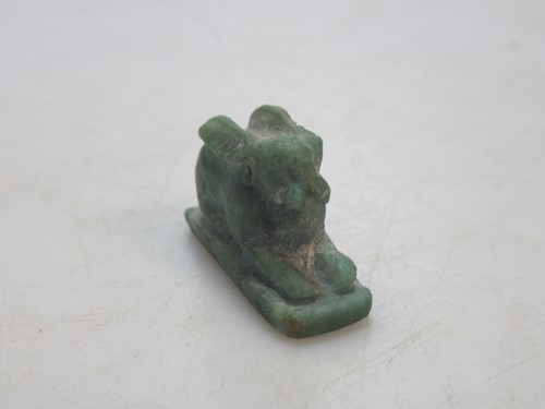 Lot 200 - Carved figure of a rabbit, possibly serpentine...