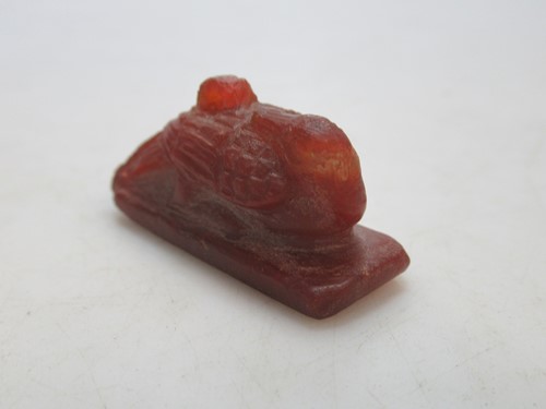 Lot 201 - An Egyptian model of a trust duck, 4cm long