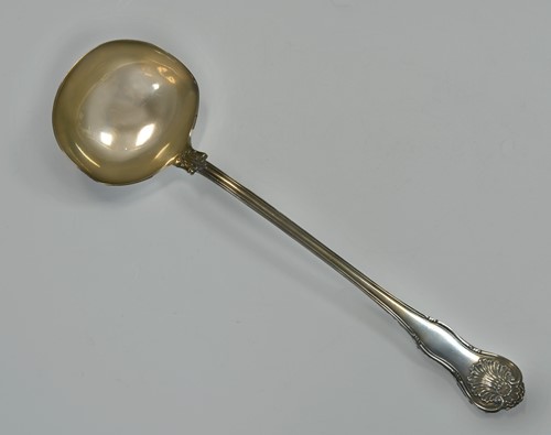 Lot 505 - A Victorian silver soup ladle