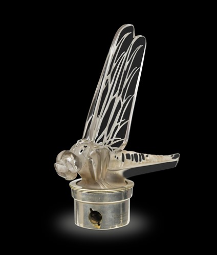 Lot 18 - Grande Libellule, an R. Lalique glass car mascot, no.1145, designed 1928