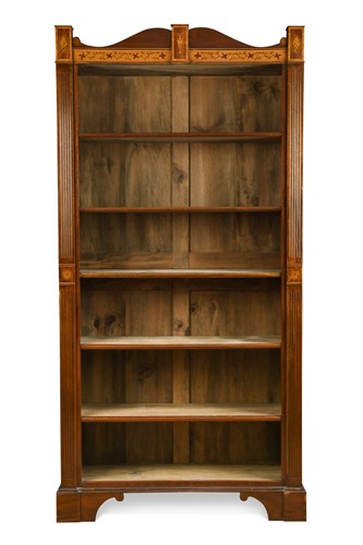 Lot 479 - A mahogany open front bookcase, 19th century