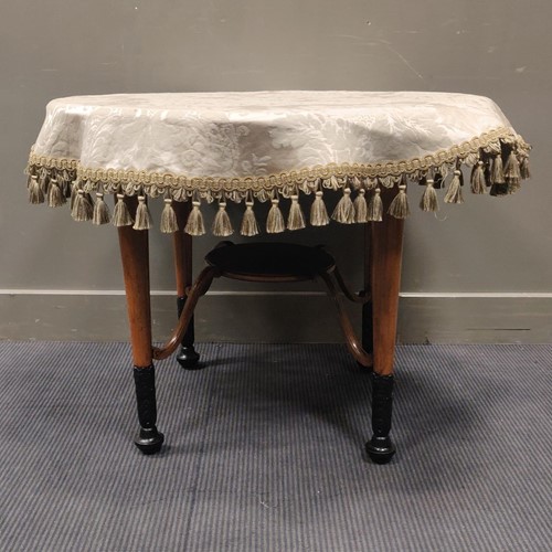Lot 558 - A Biedermeier style circular table on partly...