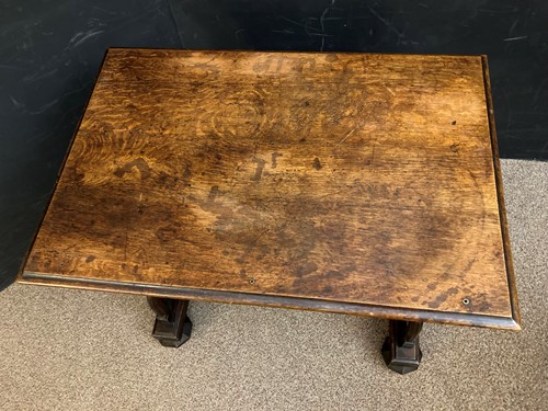 Lot 205 - A Victorian 'Puginesque' oak library table