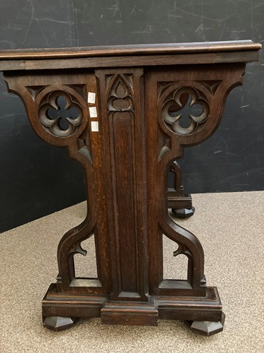 Lot 205 - A Victorian 'Puginesque' oak library table
