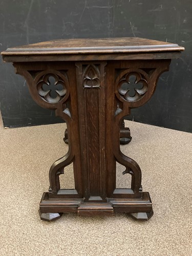 Lot 205 - A Victorian 'Puginesque' oak library table
