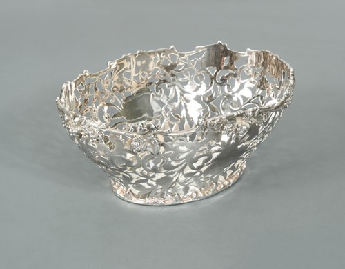 Lot 590 - Chester - A Victorian silver bon bon basket