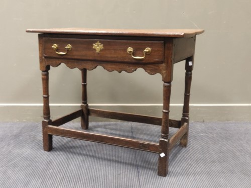 Lot 697 - An oak side table, 18th century, the...