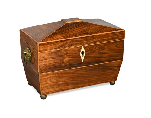 Lot 519 - A Regency rosewood tea caddy
