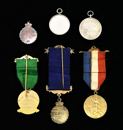 Lot 89 - Masonic Interest, a group of Silver gilt ‘Colombo Lodge’ medals