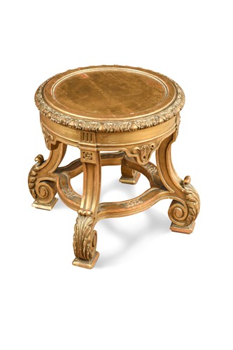 Lot 268 - A giltwood urn stand, 19th century