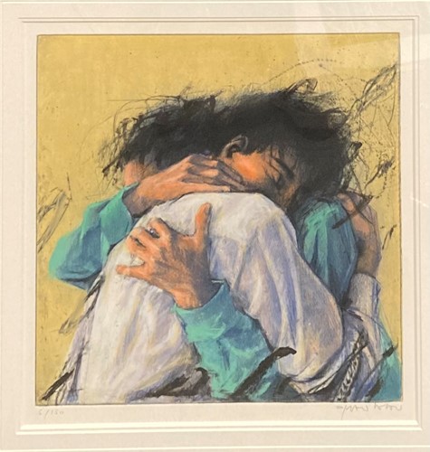 Lot 309 - Peter Wever - Two Figures embracing,...