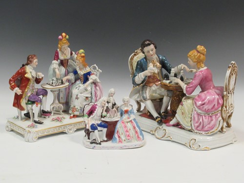 Lot 13 - Three Continental porcelain models of figures...