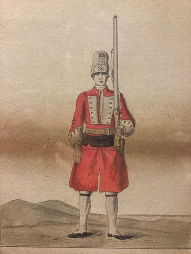 Lot 427 - A group of military prints, mainly regimental...