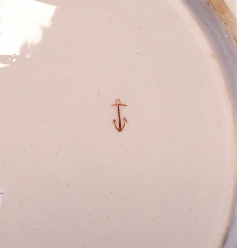 Lot 424 - Two Chelsea Derby plates, circa 1765
