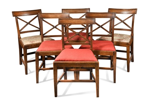 Lot 301 - A set of six Regency mahogany dining chairs