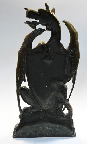 Lot 382 - A brass dragon door stop