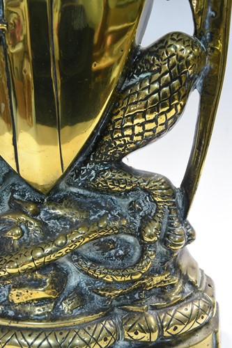 Lot 382 - A brass dragon door stop