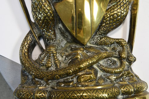 Lot 382 - A brass dragon door stop