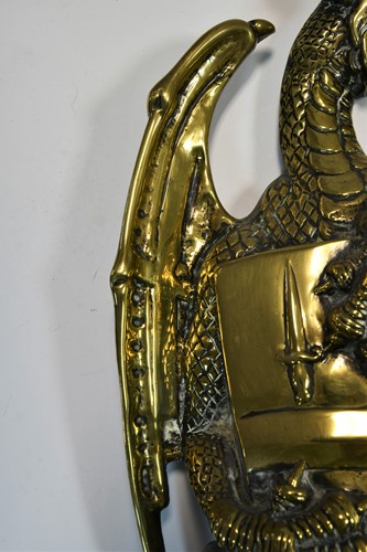 Lot 382 - A brass dragon door stop