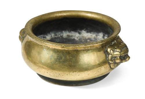 Lot 365 - A Chinese bronze censer, Xuande mark, probably 17/18th century