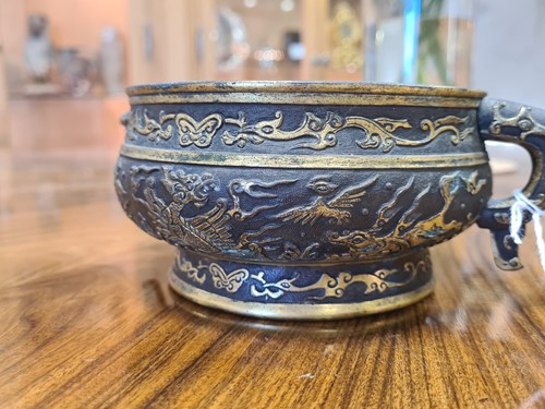 Lot 154 - A Chinese gilt bronze Gui, Hu Wenming, Ming Dynasty, 16th century
