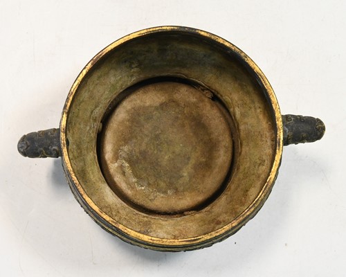 Lot 154 - A Chinese gilt bronze Gui, Hu Wenming, Ming Dynasty, 16th century