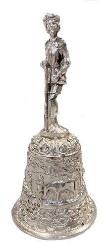 Lot 384 - A 20th century cast sliver table bell