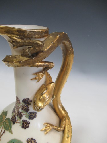 Lot 1 - A Royal Worcester jug, with a lizard handle,...