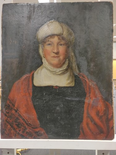 Lot 582 - Portrait said to be of Mrs Sarah Siddons, oil...