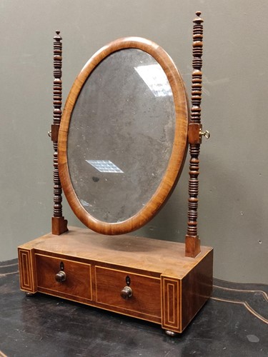 Lot 722 - A 19th century inlaid mahogany dressing table...
