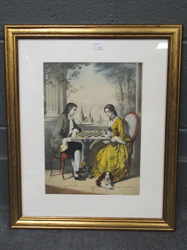 Lot 616 - A quantity of mounted and framed chess theme...