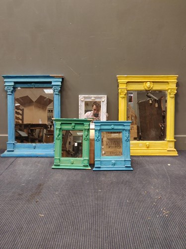 Lot 769 - Five painted mirrors, various sizes Provenance:...