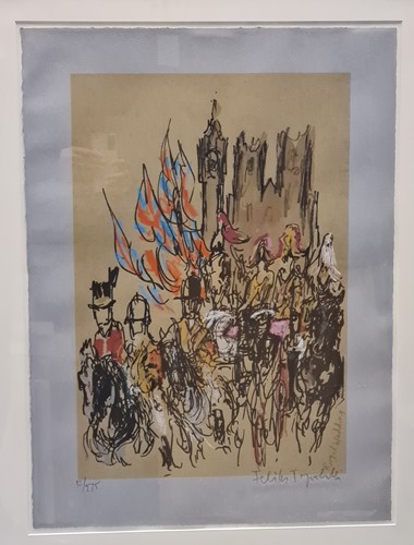 Lot 312 - Feliks Topolski RA (British Polish 1907-1989),...