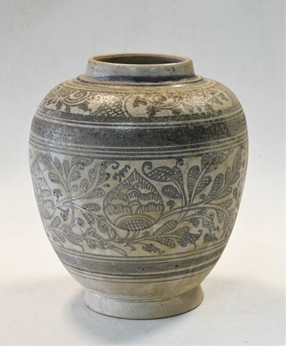 Lot 179 - A Thai Sawankhalok pottery vase, 15th/16th century