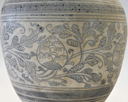 Lot 179 - A Thai Sawankhalok pottery vase, 15th/16th century