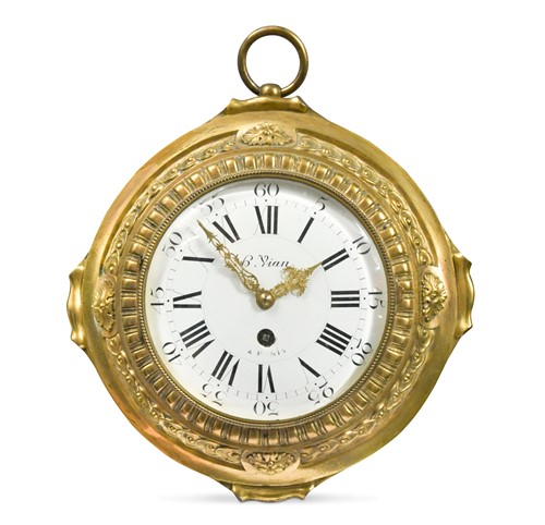 Lot 524 - An ormolu case cartel timepiece, early 20th century