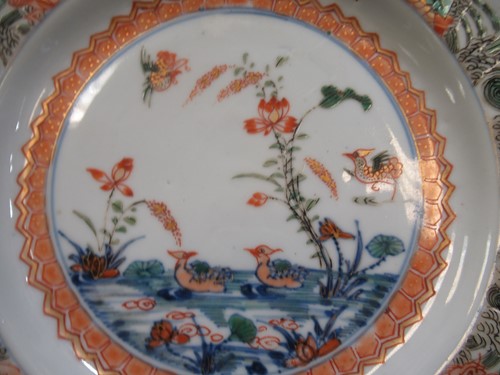Lot 50 - A Chinese Kangxi 'eight immortals' plate, a...