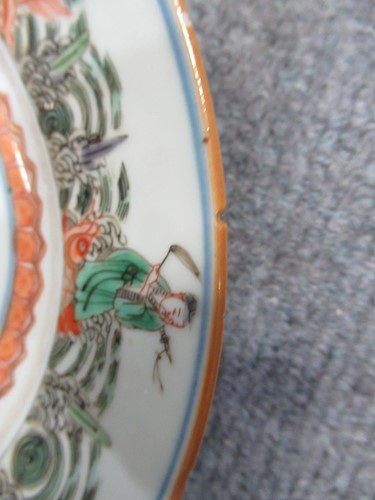 Lot 50 - A Chinese Kangxi 'eight immortals' plate, a...