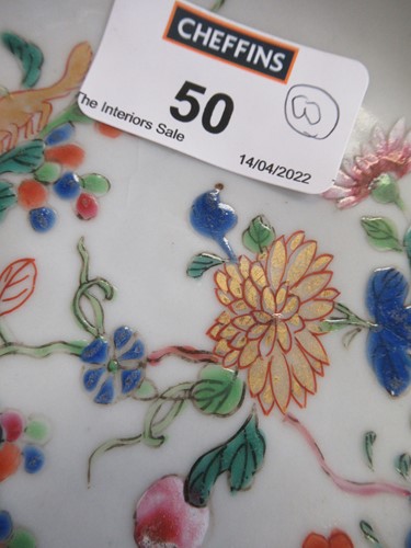 Lot 50 - A Chinese Kangxi 'eight immortals' plate, a...