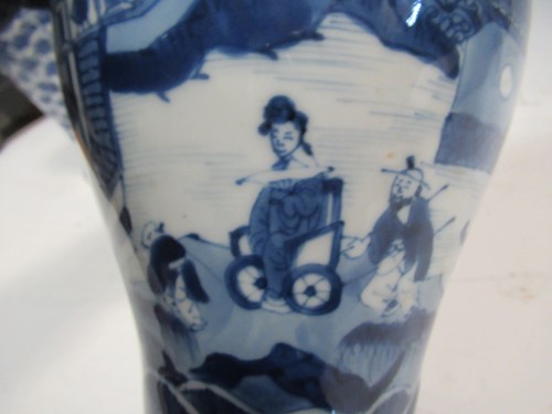 Lot 5 - Two Chinese blue & white vases, 19th century;...