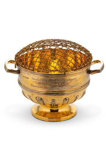 Lot 597 - A Victorian silver gilt rose bowl
