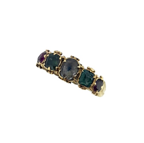 Lot 92 - A Georgian five stone ring