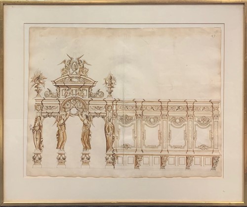 Lot 464 - A Mannerist style architectural study of an...