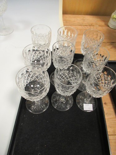 Lot 16 - A part suite of 45 cut drinking glasses 20th...